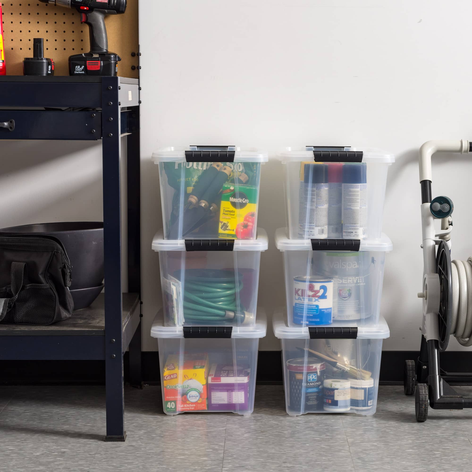 IRIS® 20.5qt. Buckled Clear Boxes with Clear Buckle Lids, 6ct.